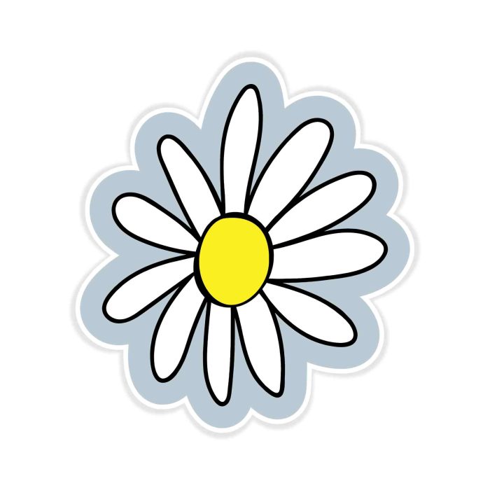 Daisy Full Color Vinyl Decal - Custom Size - Up to 52 inches