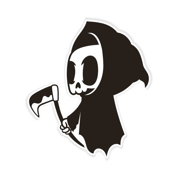 Grim Reaper Full Color Vinyl Decal - Custom Size - Up to 52 inches