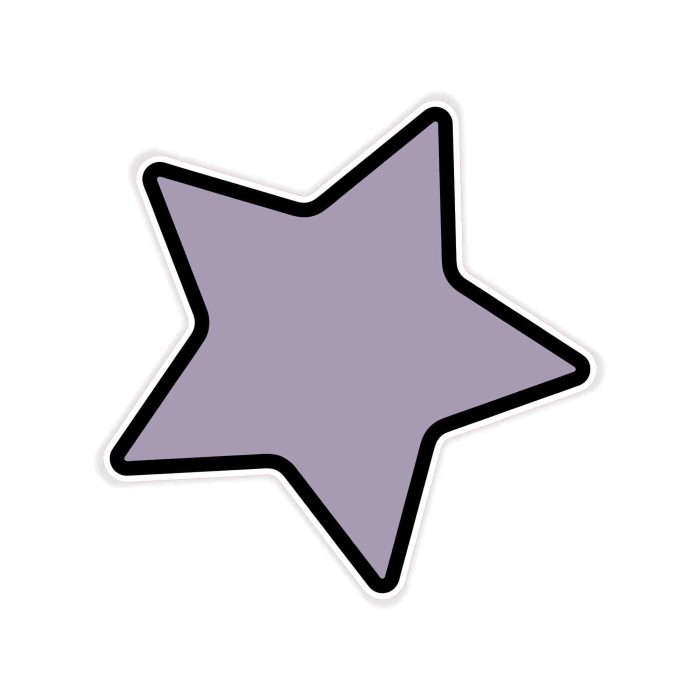 Purple Star Full Color Vinyl Decal - Custom Size - Up to 52 inches