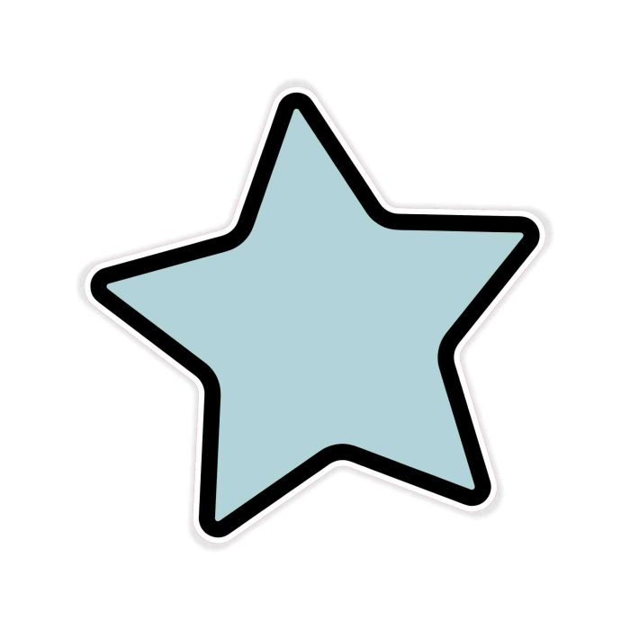 Blue Star Full Color Vinyl Decal - Custom Size - Up to 52 inches