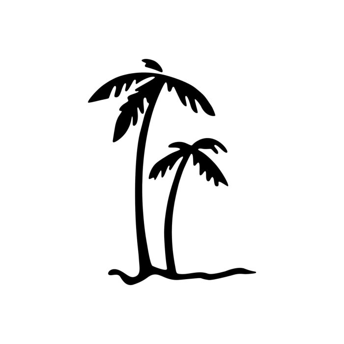 Palm Trees Vinyl Decal - Custom Size - Up to 24 inches