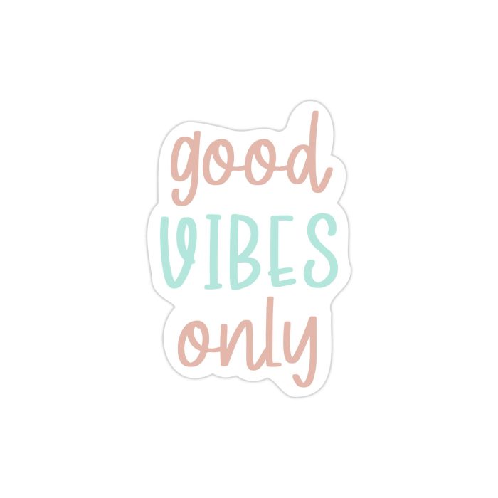 Good Vibes Full Color Vinyl Decal - Custom Size - Up to 52 inches