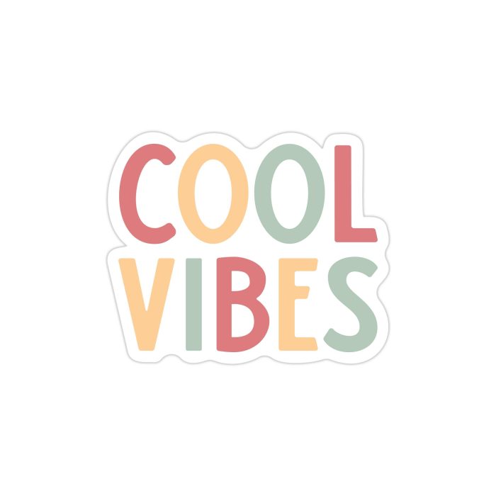Cool Vibes Full Color Vinyl Decal - Custom Size - Up to 52 inches