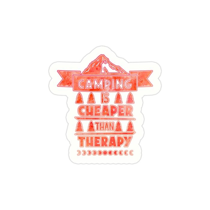 Camping Full Color Vinyl Decal - Custom Size - Up to 52 inches