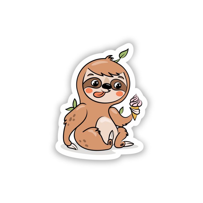 Sloth Full Color Vinyl Decal - Custom Size - Up to 52 inches