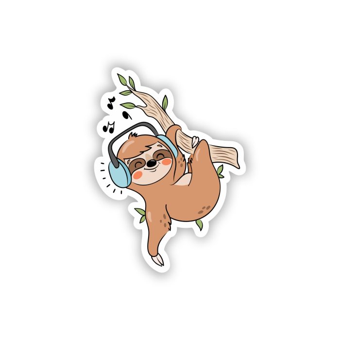 Sloth Full Color Vinyl Decal - Custom Size - Up to 52 inches