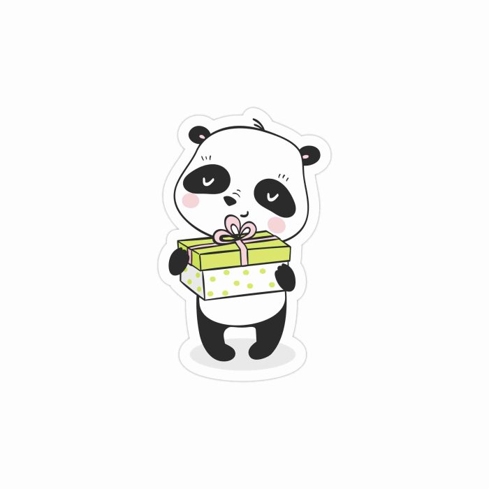 Panda Full Color Vinyl Decal - Custom Size - Up to 52 inches